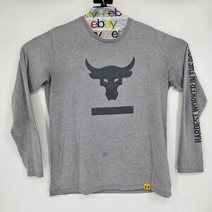 Under Armour‎ Project Rock Shirt Mens Large Hardest Worker In The Room FLAWS